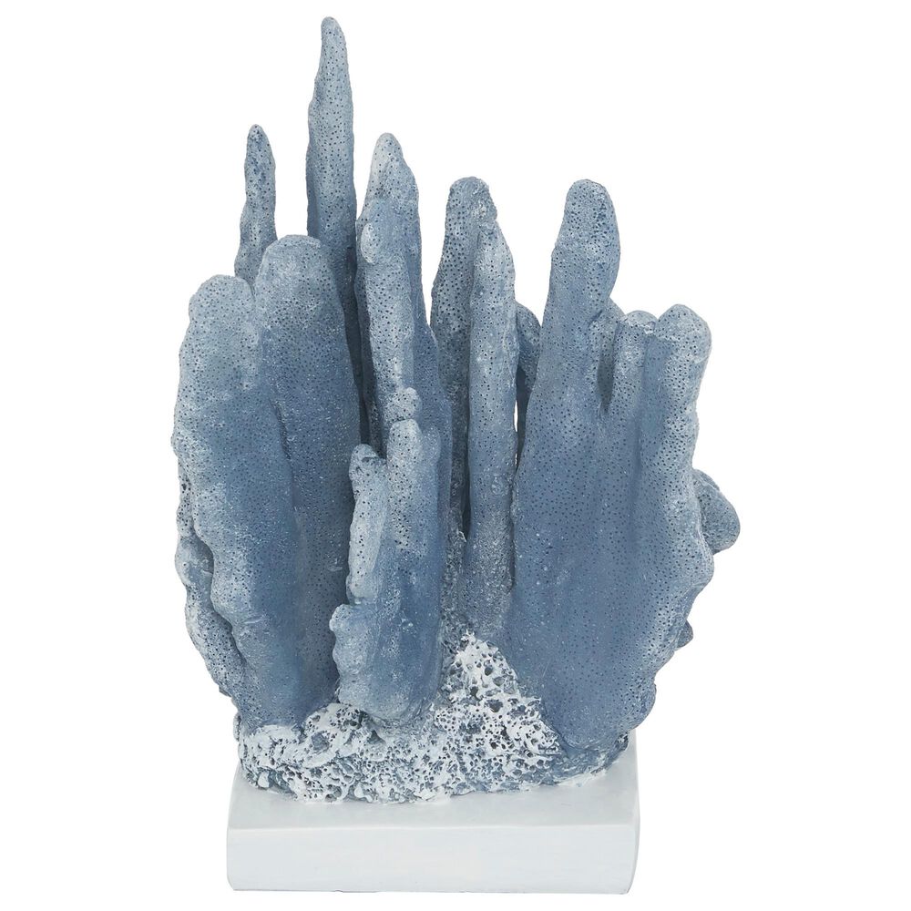 Maple and Jade 10" Coastal Polystone Sculpture Blue, , large