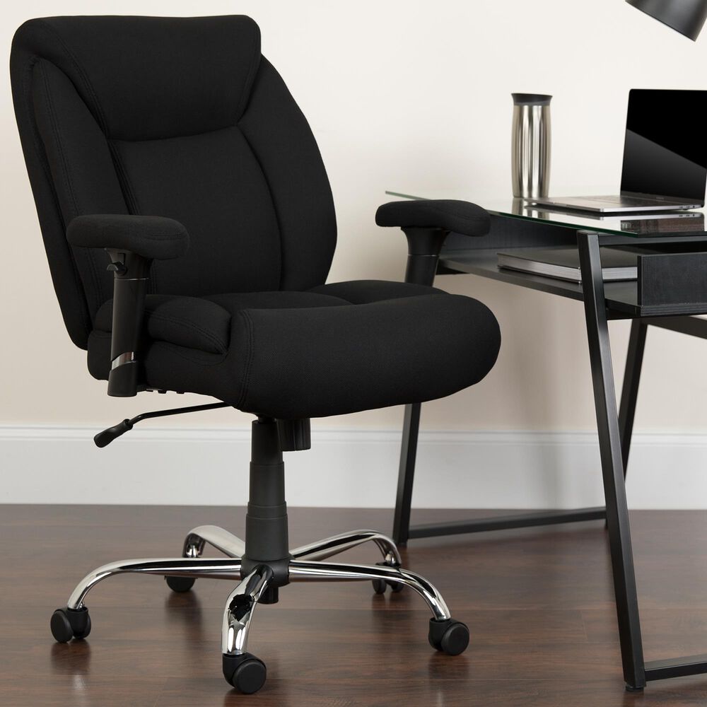 Flash Furniture HERCULES Big & Tall Task Chair in Black, , large