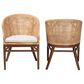 Baxton Studio Lumajang Arm Chair in Light Honey and Walnut Brown (Set of 2), , large