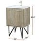 Lexora Home Lancy 24" Single Bathroom Vanity in Rustic Acacia with 2 cm White Quartz Top and Rectangular Sink, , large