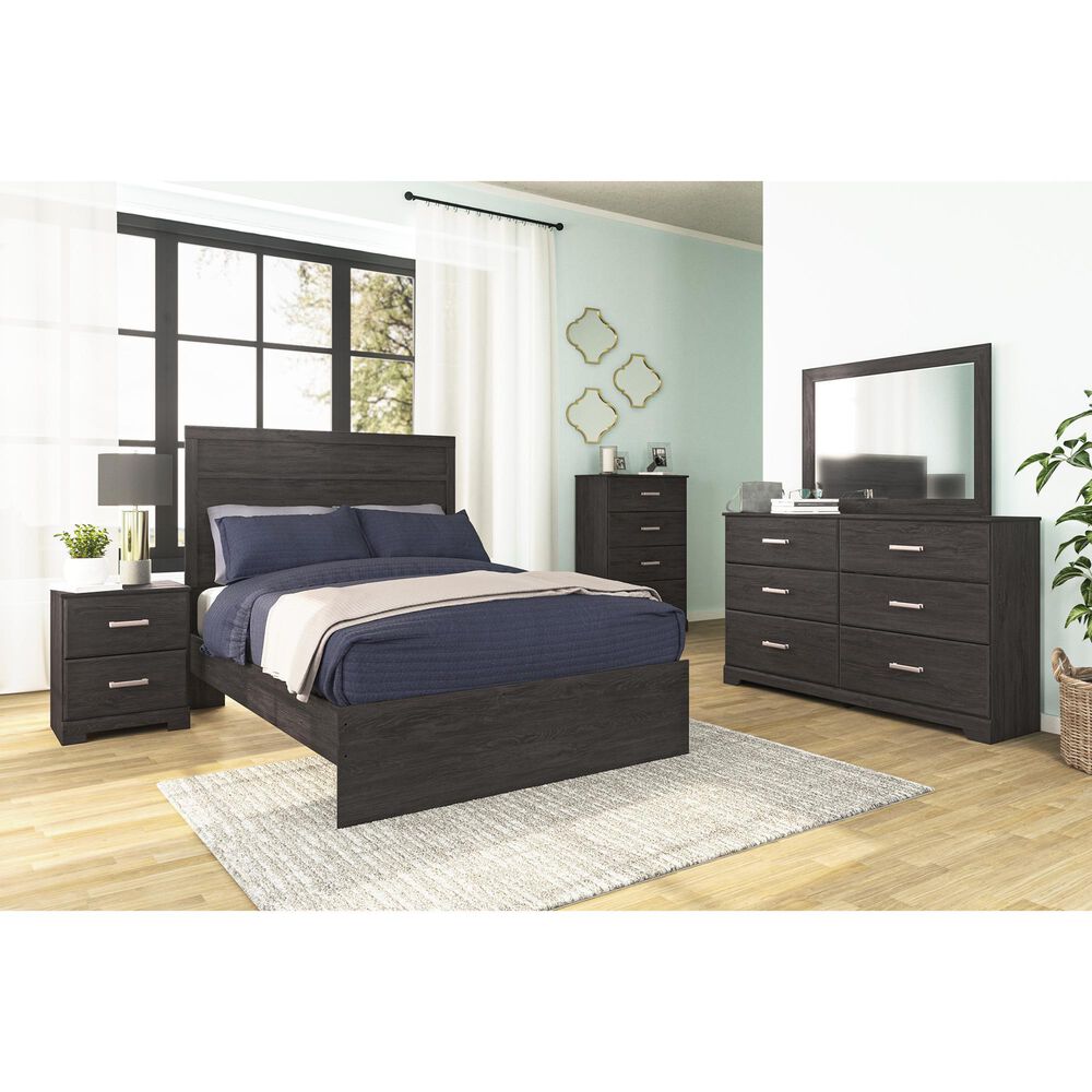 Ashley Belachime 4 Piece Full Panel Bedroom Set in Dark Charcoal, , large
