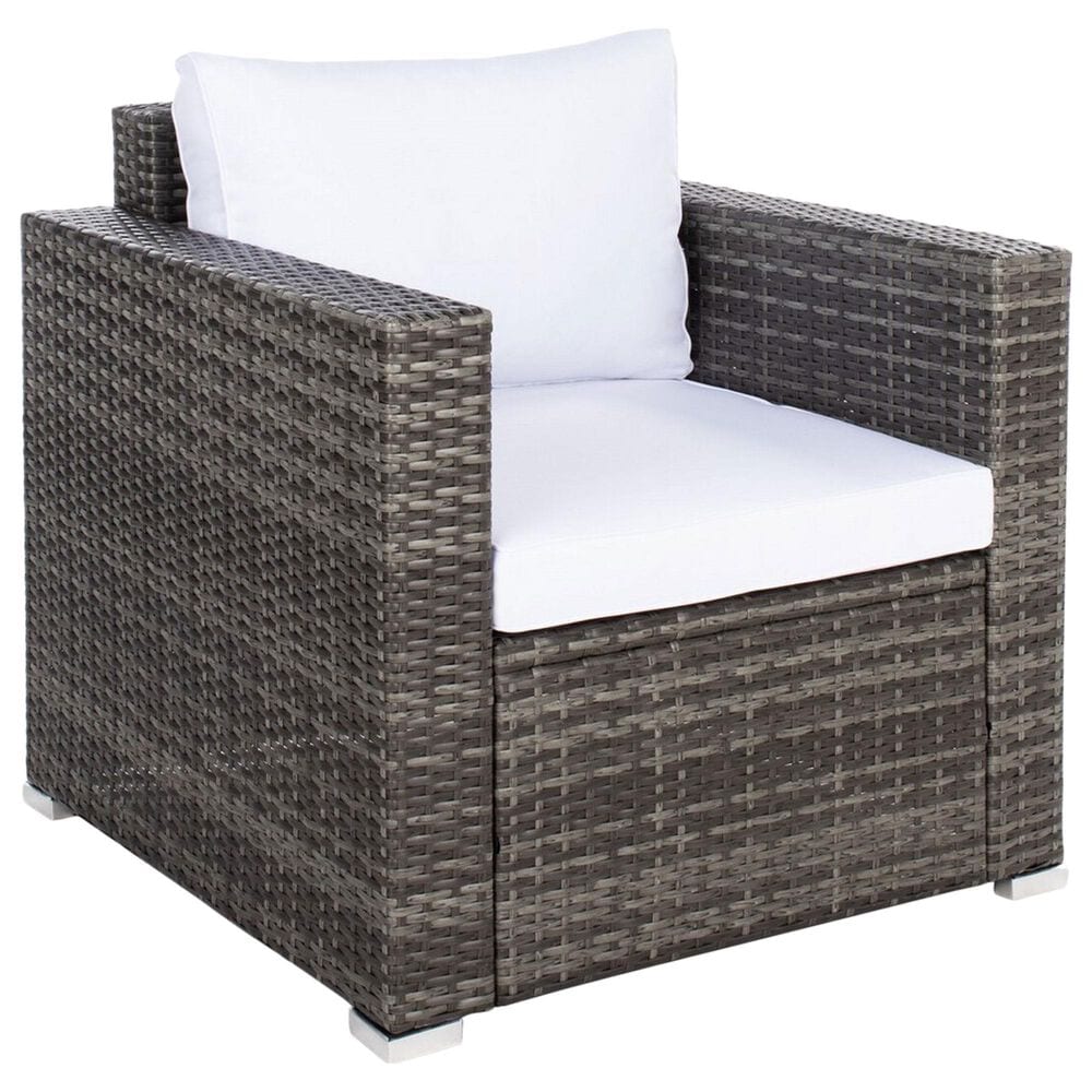 Safavieh Brielle 4-Piece Patio Living Set in Grey Brown, , large