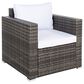 Safavieh Brielle 4-Piece Patio Living Set in Grey Brown, , large
