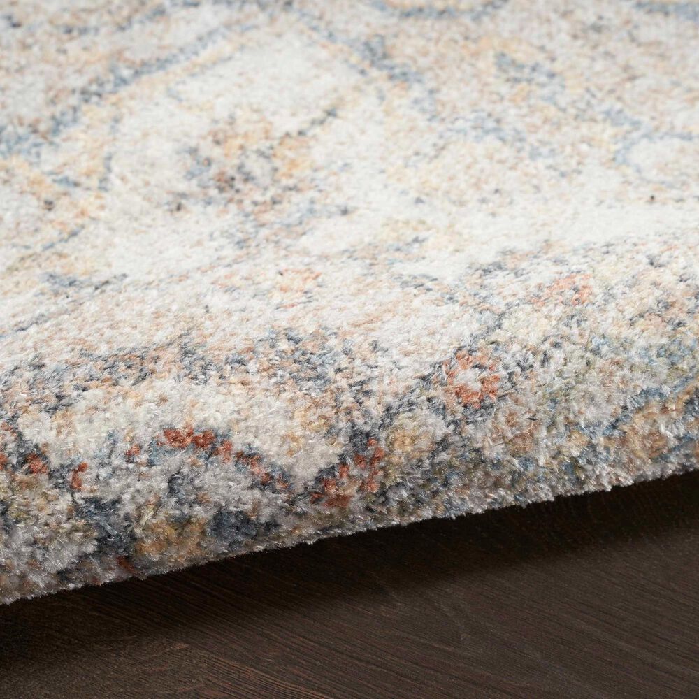 Nourison Astra Machine Washable ASW12 2&#39;2&quot; x 4&#39; Grey and Multicolor Area Rug, , large