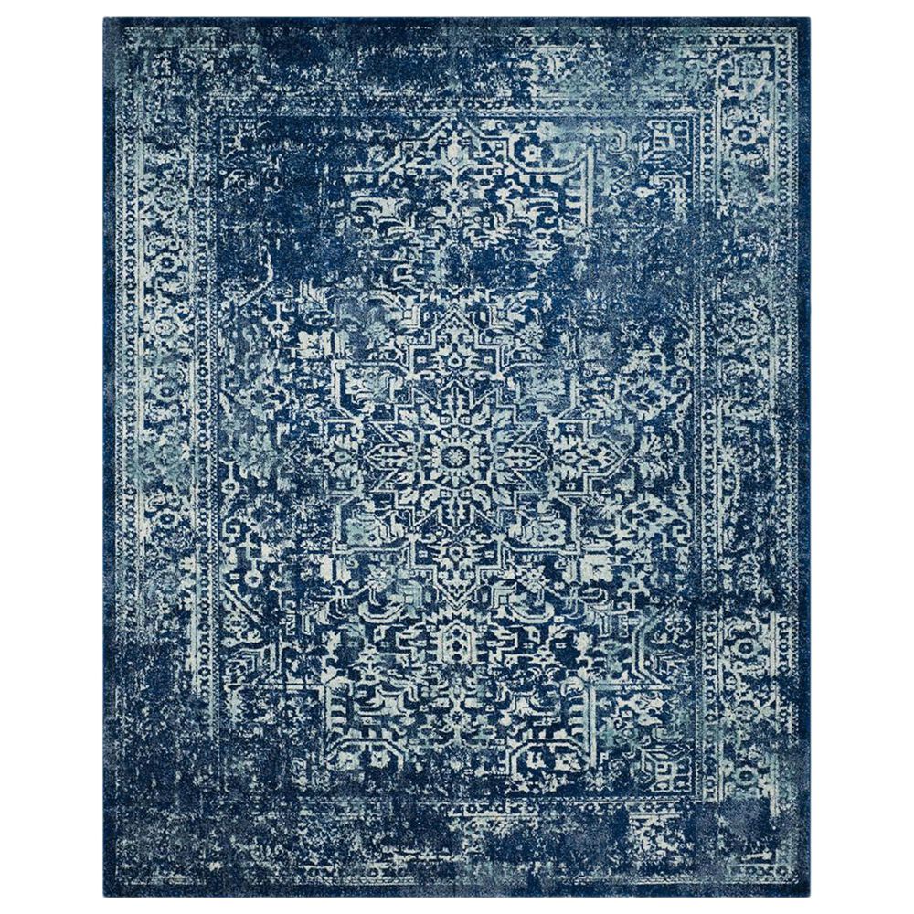 Safavieh Evoke EVK256A 10" x 14" Navy and Ivory Area Rug, , large