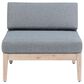 Linon Home Decor Summerlyn Patio Middle Chair with Natural Frame in Grey, , large