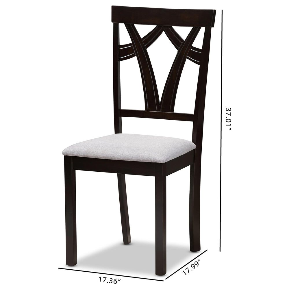 Baxton Studio Sylvia Side Chair in Dark Brown (Set of 2), , large