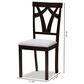 Baxton Studio Sylvia Side Chair in Dark Brown (Set of 2), , large