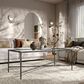 Furniture of America Lalia Coffee Table with Tempered Glass Top and Bullnose Edge in Gun Metal, , large