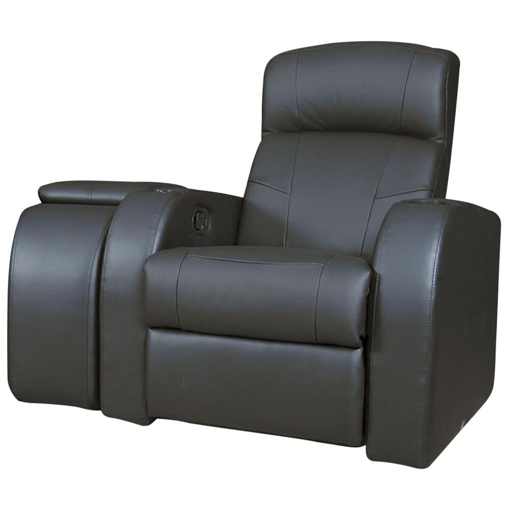 Pacific Landing 3-Piece Black Leather Home Theater Group, , large