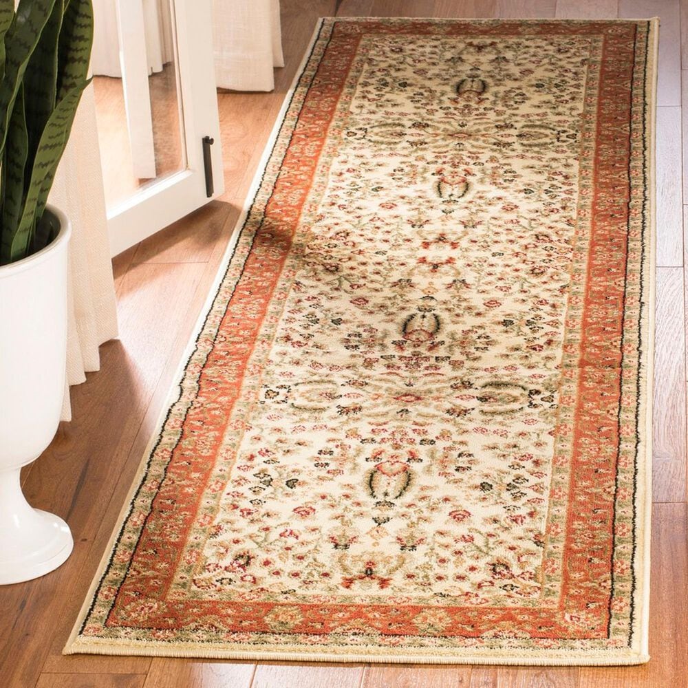 Safavieh Lyndhurst LNH214 2&#39;3&quot; x 8&#39; Ivory and Rust Runner, , large