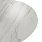 Leisuremod LeisureMod Verve Collection 27 Round Dining Table, Brushed Gold Base with Sintered Stone White Top, , large