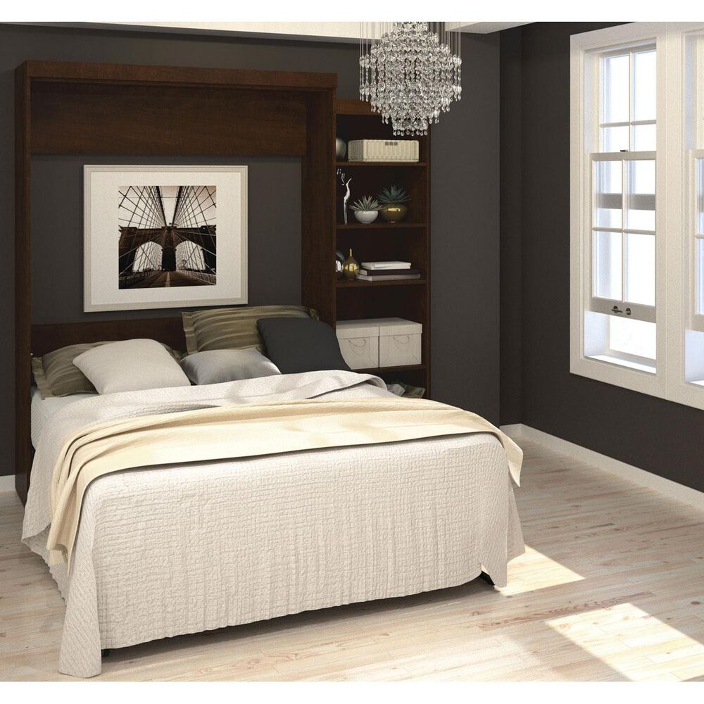 Bestar Pur 90" Queen Wall Bed Kit in Chocolate, , large