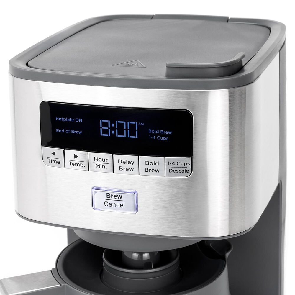 GE Appliances 12-Cup Drip Coffee Maker with Glass Carafe in Stainless Steel, , large