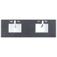 James Martin Vanities Brookfield 72" Double Bathroom Vanity in Antique Black with 3 cm Charcoal Soapstone Quartz Top and Rectangle Sink, , large