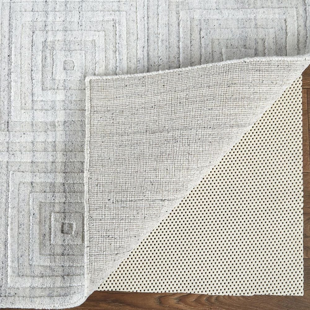Feizy Redford 8670F 5&#39; x 8&#39; White and Silver Area Rug, , large