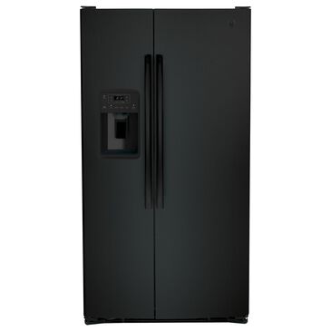 GE Appliances 25.3 Cu. Ft. Side by Side Refrigerator with External Dispenser in Black, , large