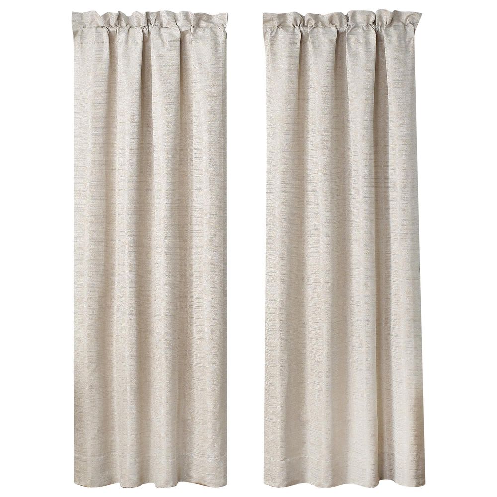 BCP Home Waterford Maia Curtain Panel in Silver and Grey (Set of 2), , large