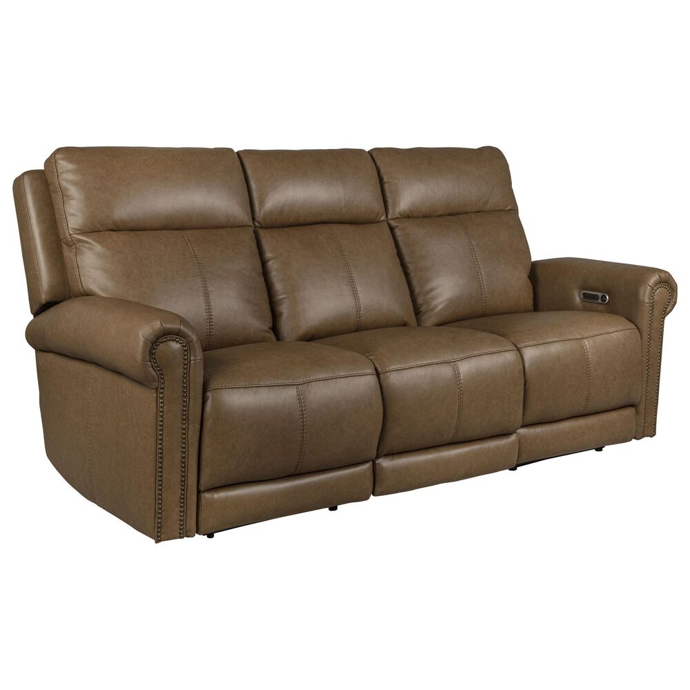 Flexsteel Alexander Power Reclining Sofa with Console Headrest and Lumbar in Tawny, , large