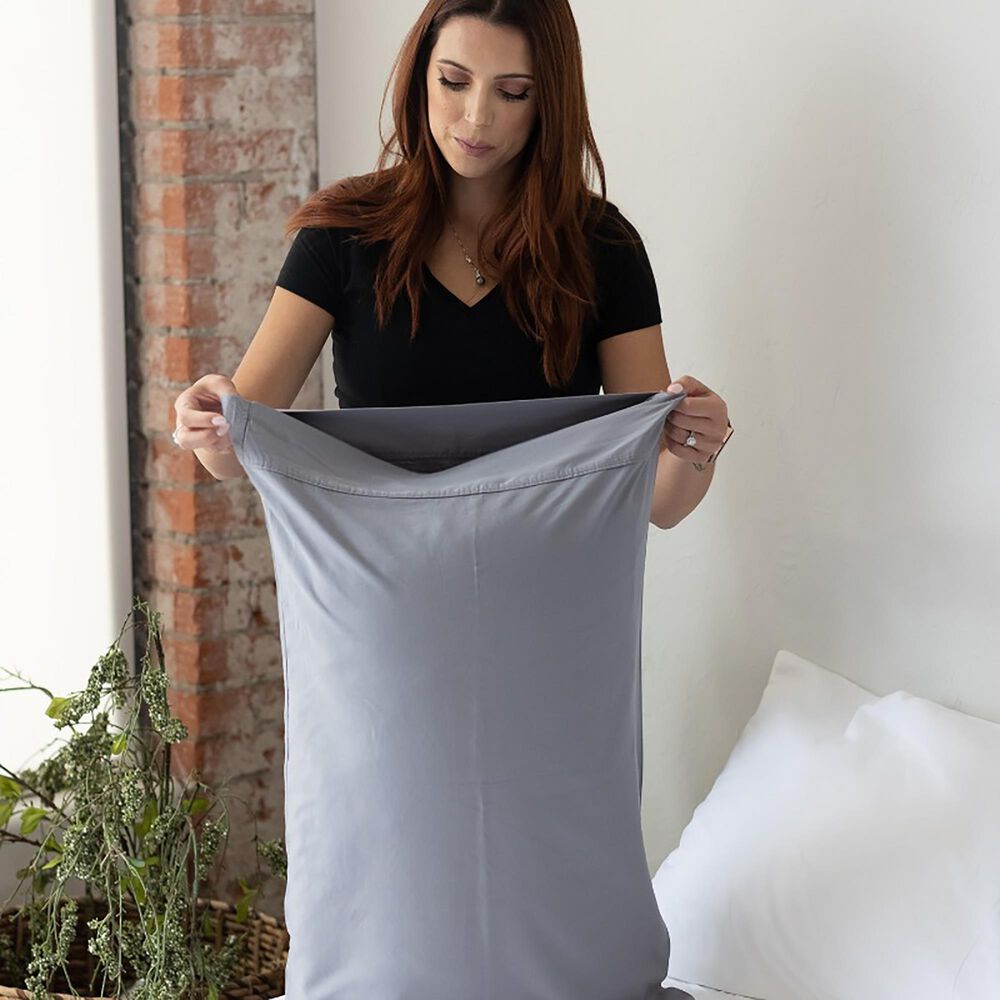 DreamFit DreamComfort 4-Piece Long Staple Queen Sheet Set in Gray, , large