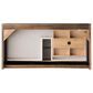 James Martin Vanities Mantova 35.4" Single Vanity in Mid-Century Walnut and Champagne Brass with 3 cm Glossy White Composite Stone Top and Rectangular Sink, , large