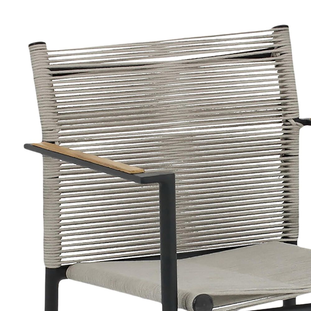 Alfresco Home Jakarta Stackable Dining Arm Chair in Taupe, , large