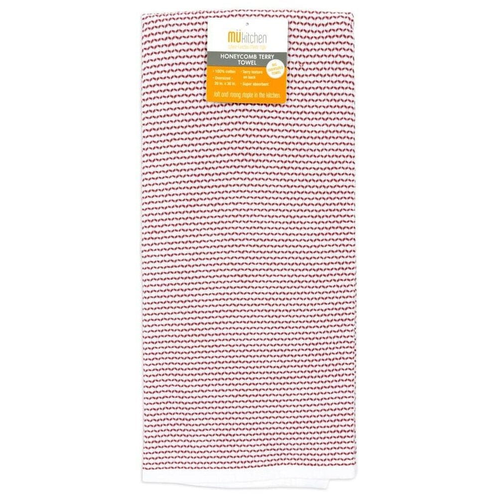 MuKitchen Honeycomb Terry Towel in Brick, , large