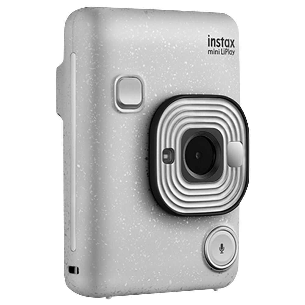 fujifilm instax hybrid mini liplay instant film camera in stone white nfm