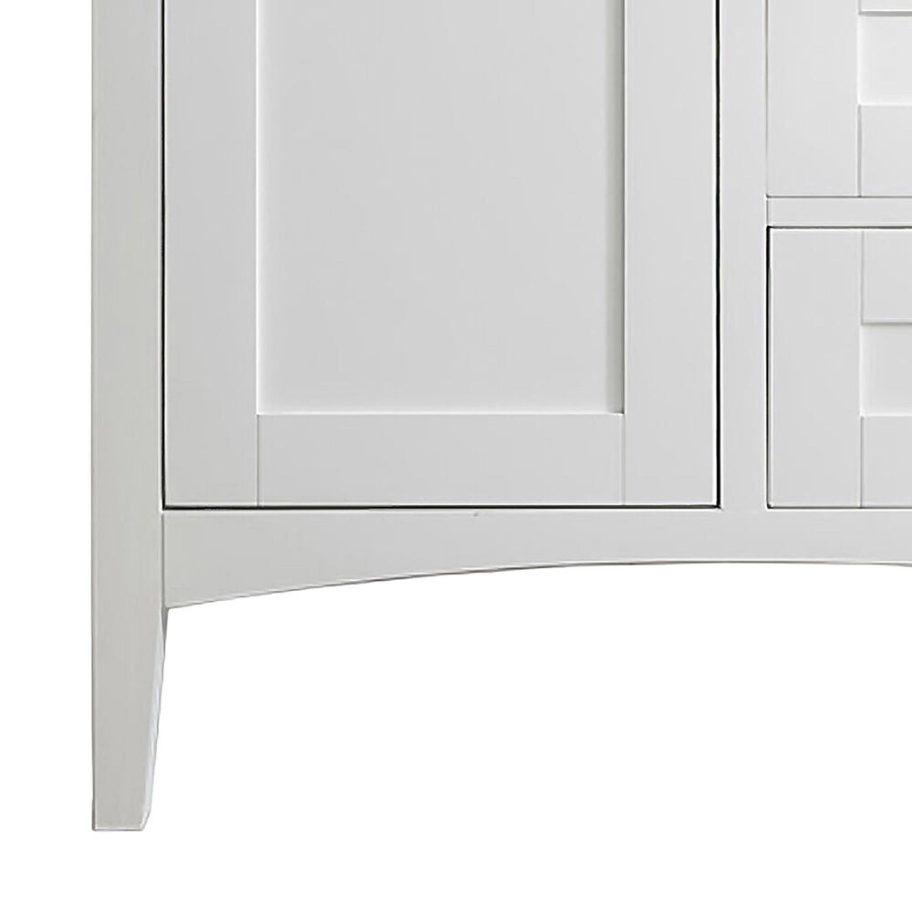 James Martin Vanities Palisades 36&quot; Single Bathroom Vanity in Bright White with 3 cm Ethereal Noctis Quartz Top and Rectangular Sink, , large