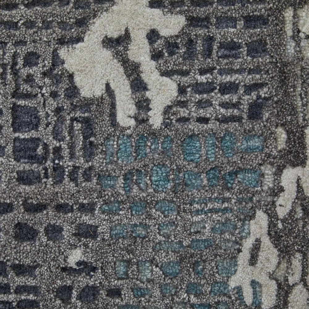 Feizy Zarah 9&#39; x 12&#39; Ivory and Charcoal Area Rug, , large