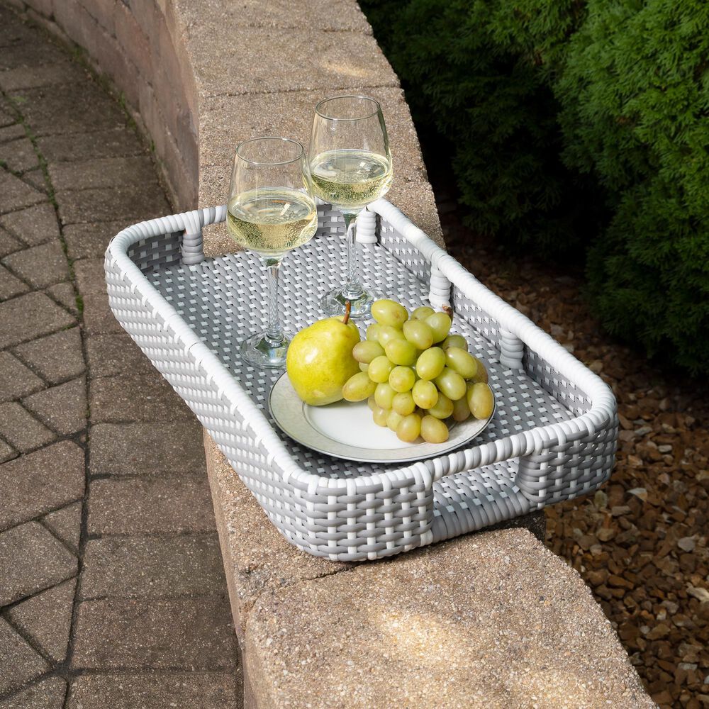 Butler Selena Bar Cart in Grey and White, , large