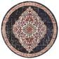 Safavieh Monaco MNC254Z 5" Round Black and Blue Area Rug, , large