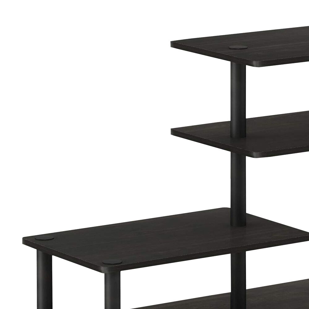 HOMLUX Turn-N-Tube 3-Tier Side Display Rack in Espresso and Black, , large