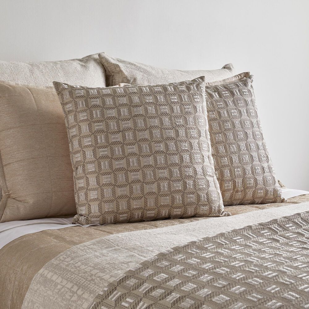 Ann Gish Collonade 24" x 24" Square Throw Pillow in Silver, , large