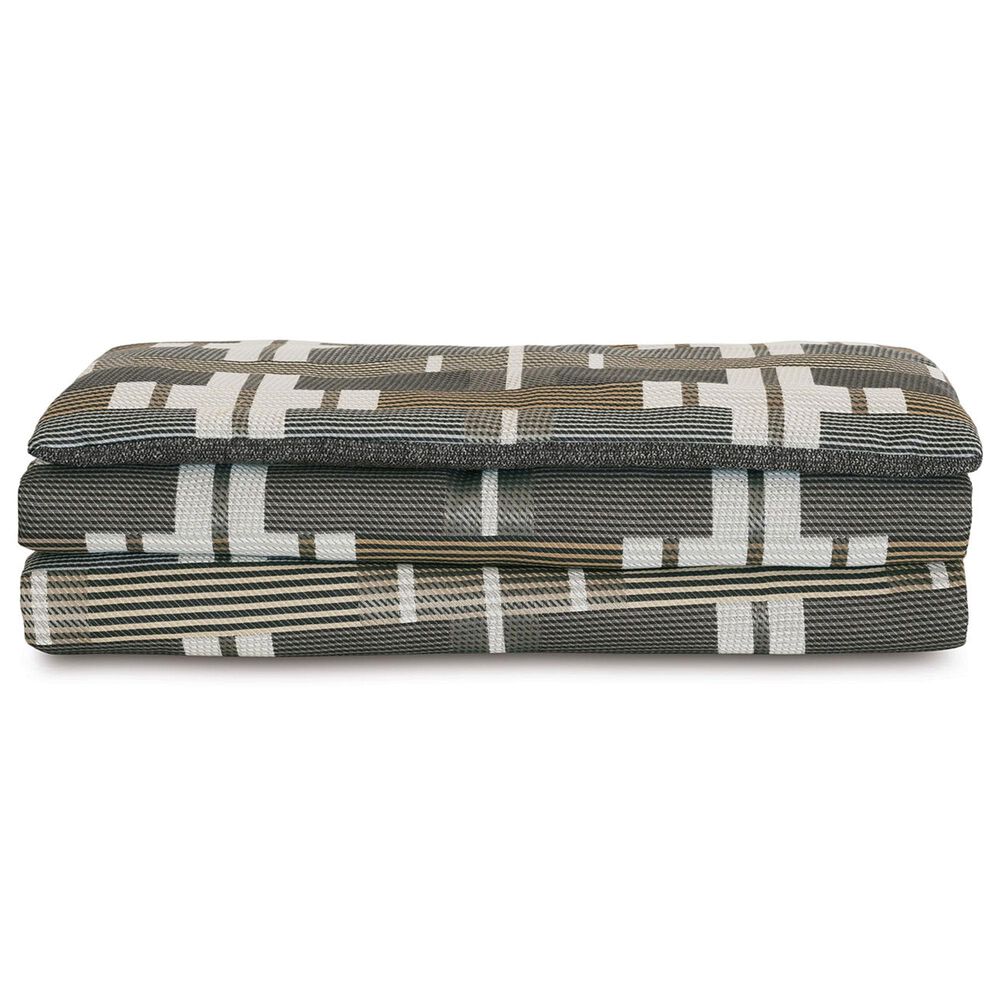 Eastern Accents Enoch King Bed Scarf in Grigio Smoke and Elio Charcoal, , large
