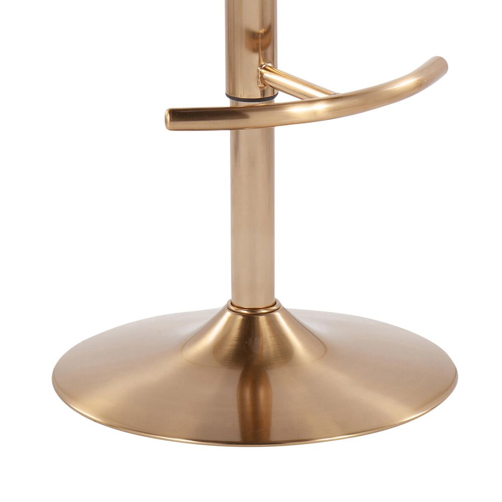 Lumisource Claire Swivel Barstool with Green Cushion in Gold &#40;Set of 2&#41;, , large