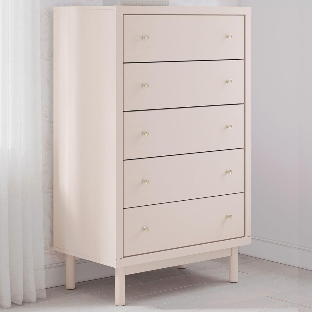 Ashley Wistenpine 5-Drawer Chest in Blush, , large