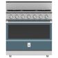Hestan KRD Series 5.8 Cu. Ft. Slide-In Natural Gas Range with 5-Burner in Pacific Fog, , large