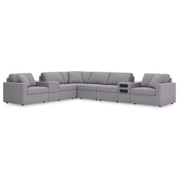 Ashley Modmax 8-Piece Reversible L-Shaped Sectional with Storage and Audio Consoles in Granite, , large