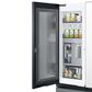Samsung Bespoke Bespoke 24 Cu. Ft. French Door Refrigerator with Beverage Center - White Glass Top Panels and Grey Glass Bottom Door Panel Included, , large