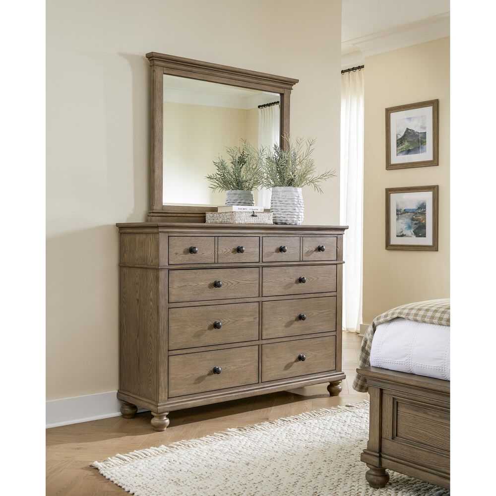 Riva Ridge Oxford Landscape Mirror in Tan, , large