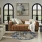 Nourison Rustic Textures RUS08 Grey and Blue 5"3" Round Area Rug, , large