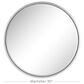Maple and Jade 30" Round Wall Mirror in Glossy Silver, , large