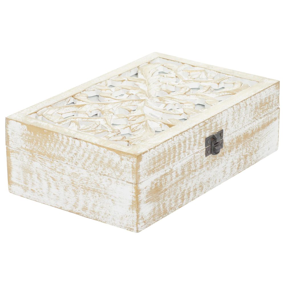 Maple and Jade Coastal Box in White and Brown &#40;Set of 3&#41;, , large