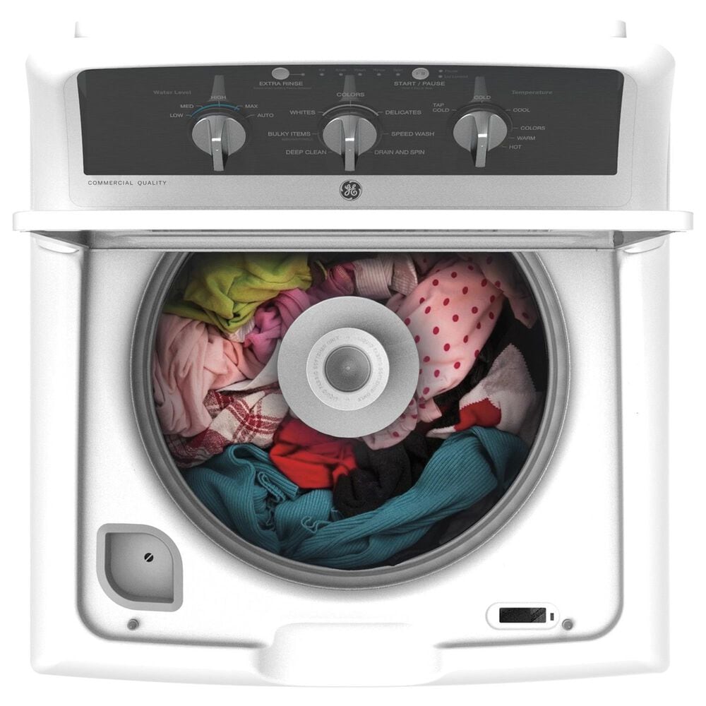 GE Appliances 4.3 Cu. Ft. Top Load Washer in White and Black Stainless, , large