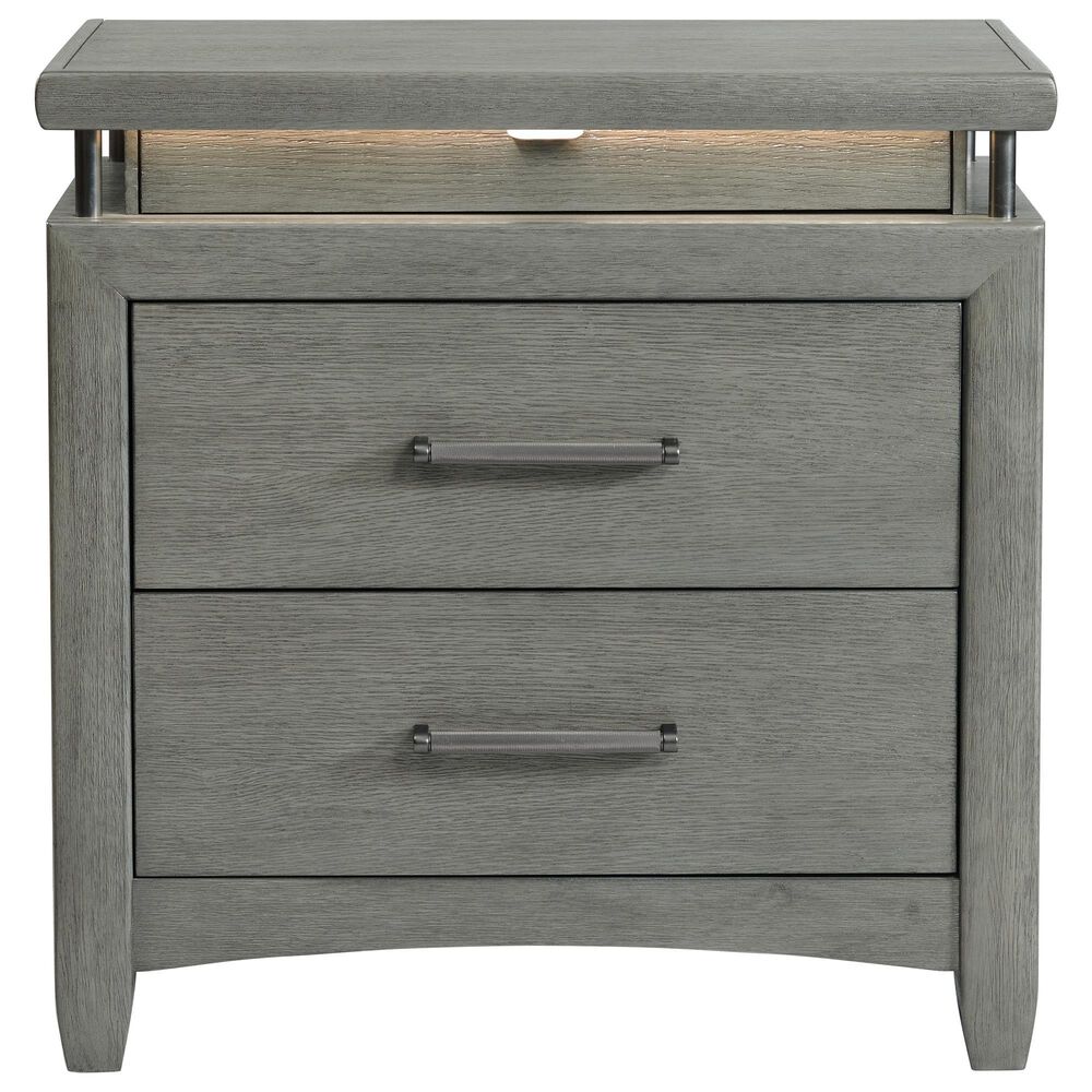 Davis International Cameron 3-Drawer Nightstand in Gray, , large