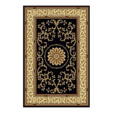 Radici USA Noble 1419 3"3" x 5"4" Black Area Rug, , large