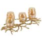 Maple and Jade 19" x 6" Hurricane Lamp in Gold, , large