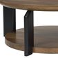 Ashley Kraeburn Round Cocktail Table in Brown and Black, , large