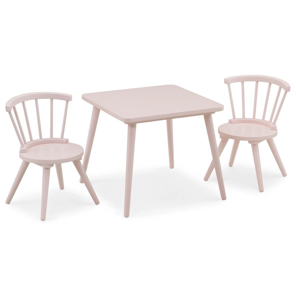 Delta Windsor 3-Piece Table and Chairs Set in Blush Pink, , large